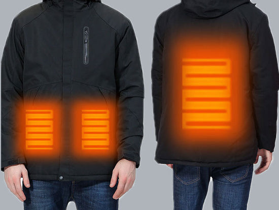 Front and back heating areas
